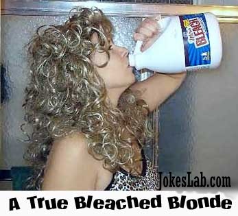 funny picture, a bleached blonde