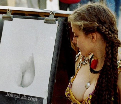 funny details of a model, the breast