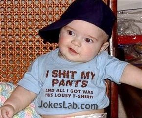 funny kid, I shit my pants, all I got is this lousy shirt 