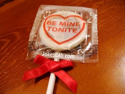 be mine, the funny valentine day gift condom