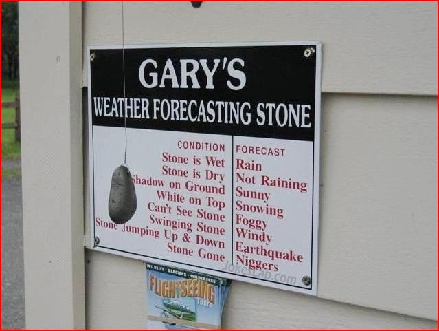 funny weather forecasting stone