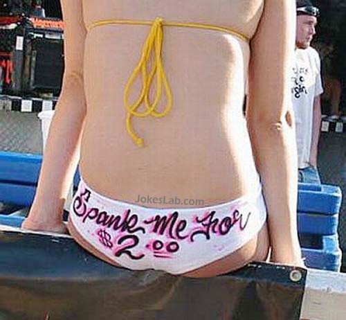 funny panties, spank me for $2