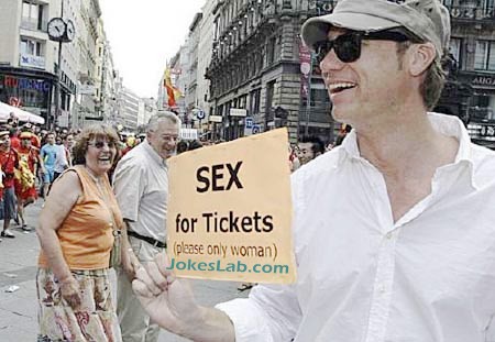 sex for football ticket, guy is looking for tickets by offering sex