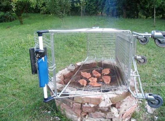 funny trolley barbecue