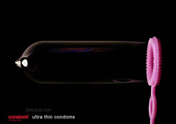 funny ultra-thin condom ad