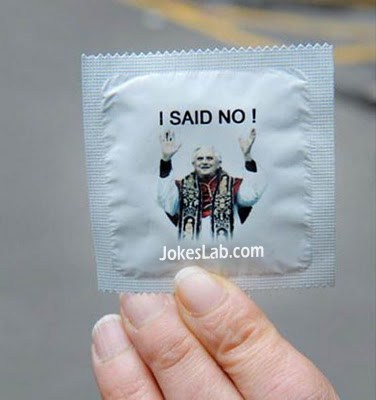 funny condom ad, endrosed by the Pope