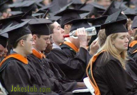 funny commencement, it is time to cheer, it is time to drink..