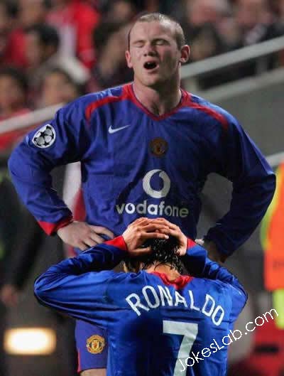 Rooney is enjoying the blow job in the football field