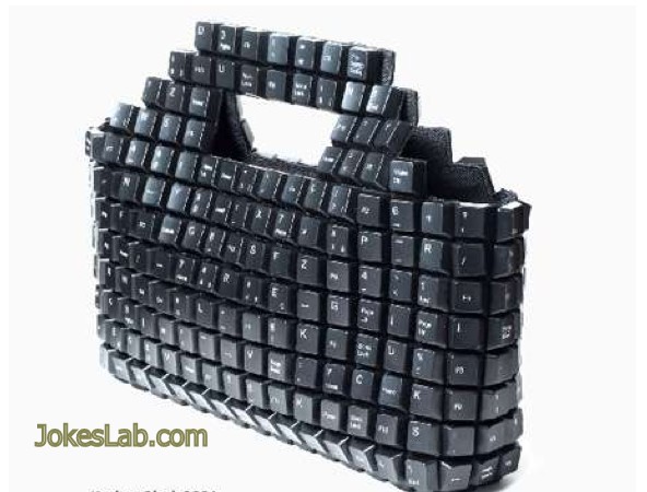 funny shopping bag, keyboard,  IT