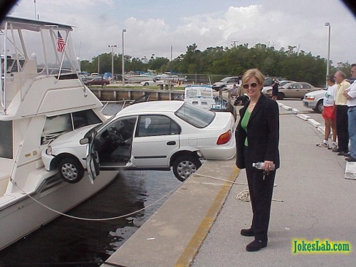 funny woman parking