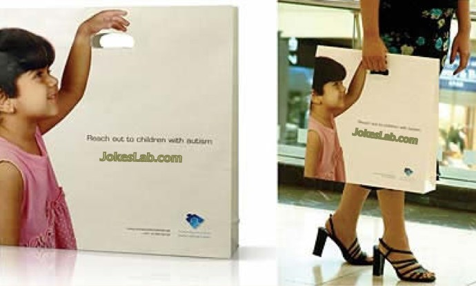 funny shopping bag, get a child around with you, hold my hand