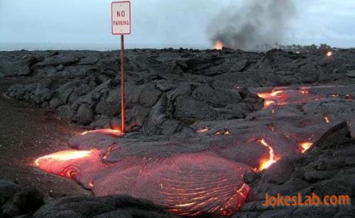 funny no parking in volcano