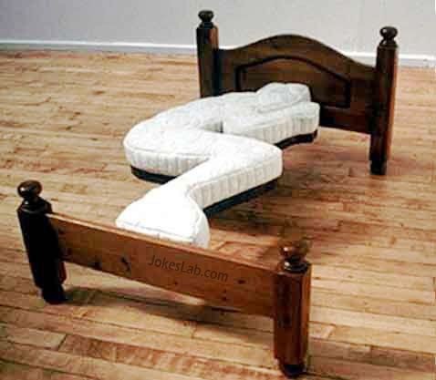 funny curve fitting bed, a good excuse for not sleeping with your wife or girl friend