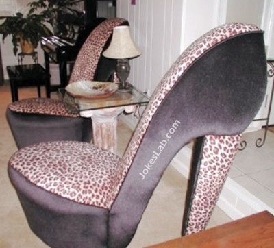 funny high heel chair for office ladies to dream their curves